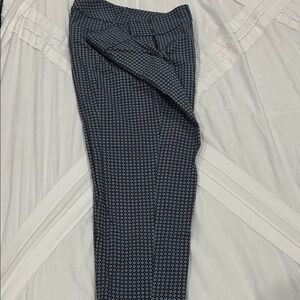 Ann Taylor Women's Navy Geometric Cropped Pants
